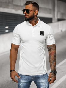 Polo de hombre blanca OZONEE NB/MT3105