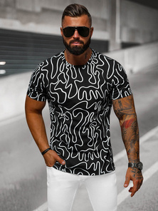 Camiseta de hombre negra OZONEE JS/8T1198/3