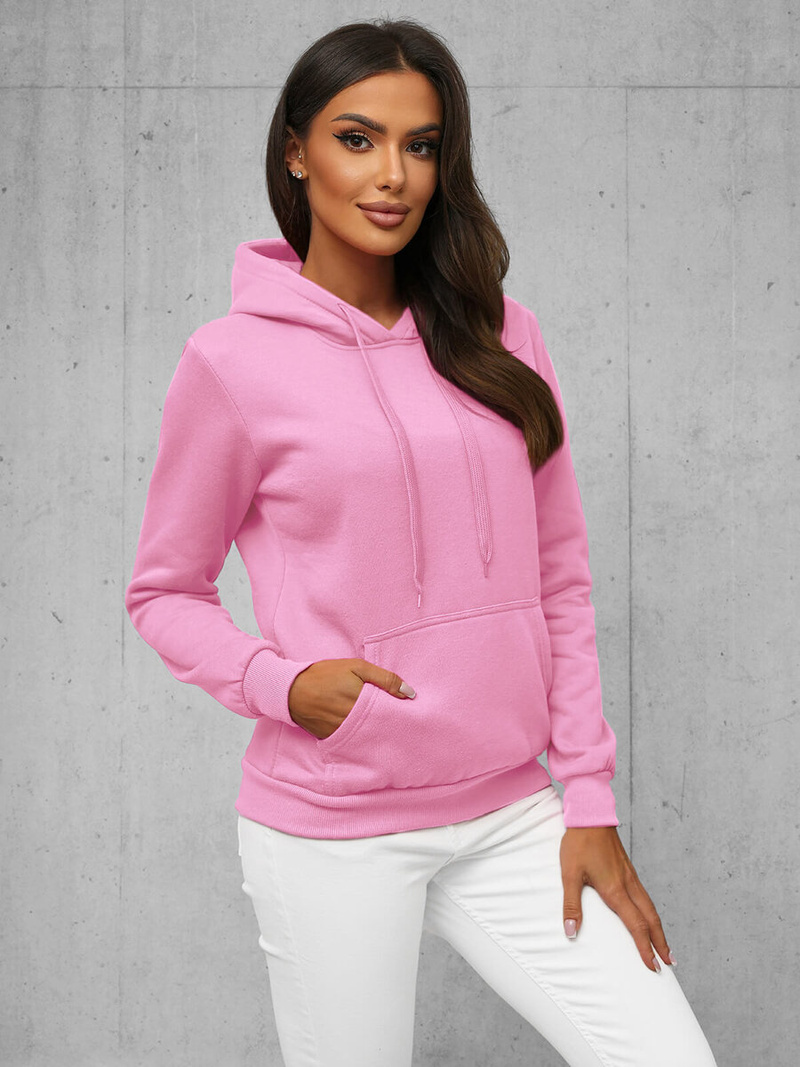 Sudadera de mujer rosa claro OZONEE JS/W02Z