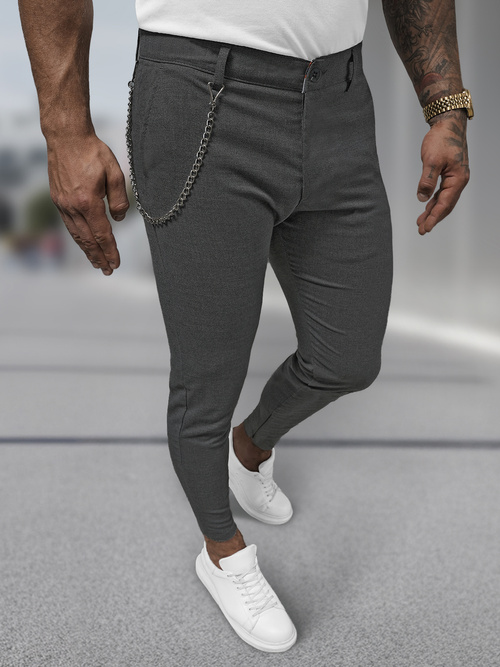 Pantalón chino de hombre grafito OZONEE DJ/3300