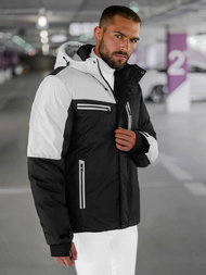 Chaqueta de hombre negro-gris OZONEE JS/91M9903/92