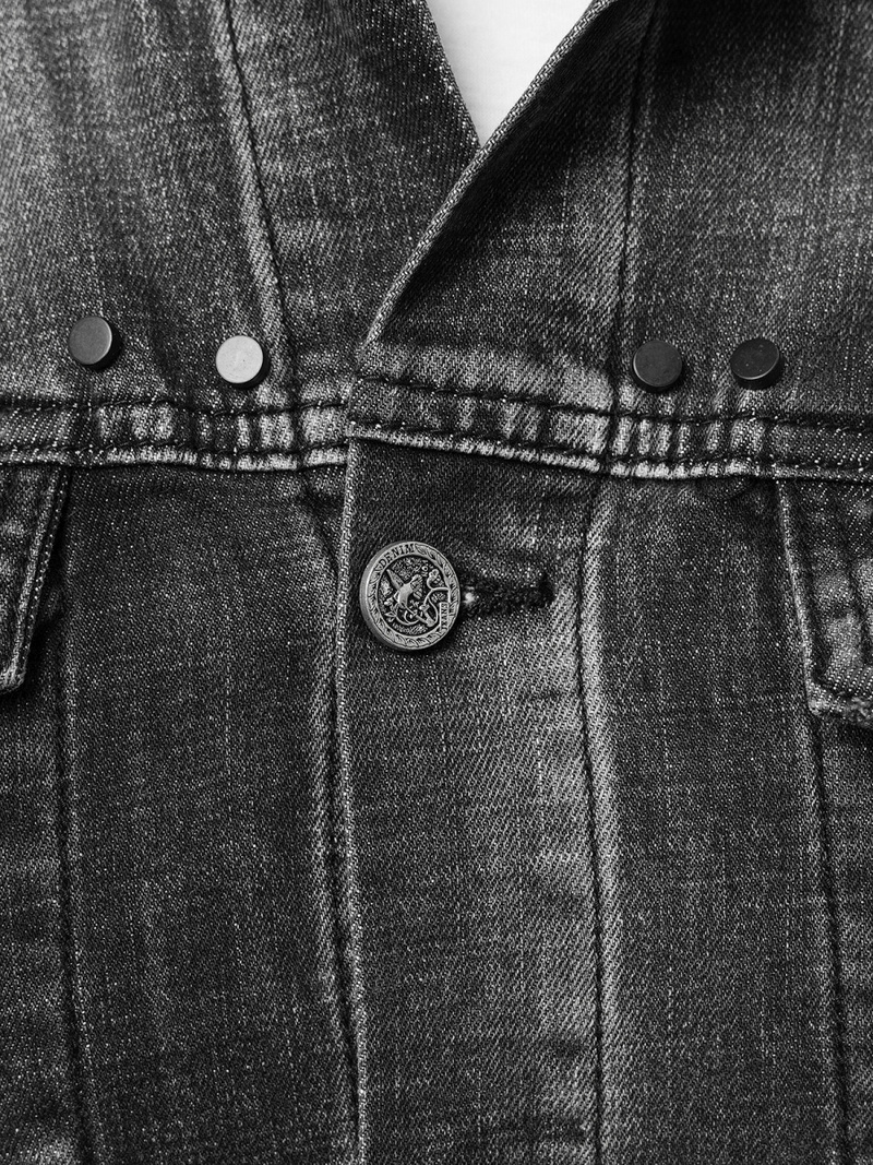 Chaqueta vaquera de hombre negra OZONEE NB/MJ504N