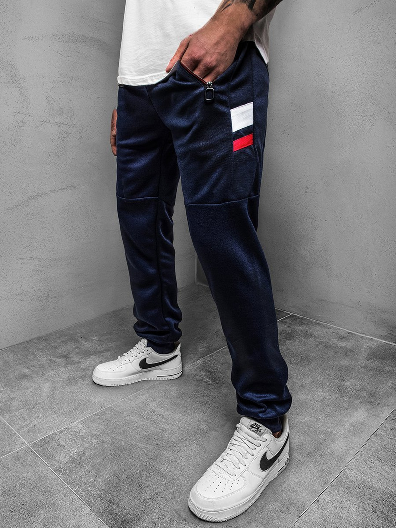 Pantalón de chándal de hombre azul marino OZONEE JS/JZ11025Z