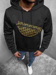Sudadera de hombre negro-dorada OZONEE O/HM736Z