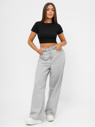 Camiseta de mujer negra OZONEE JS/96T666/3