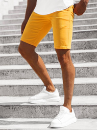 Pantalones cortos chinos de hombre amarillo OZONEE JB/JP1140