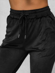 Chándal velour de mujer de negro OZONEE JS/35C1612/3