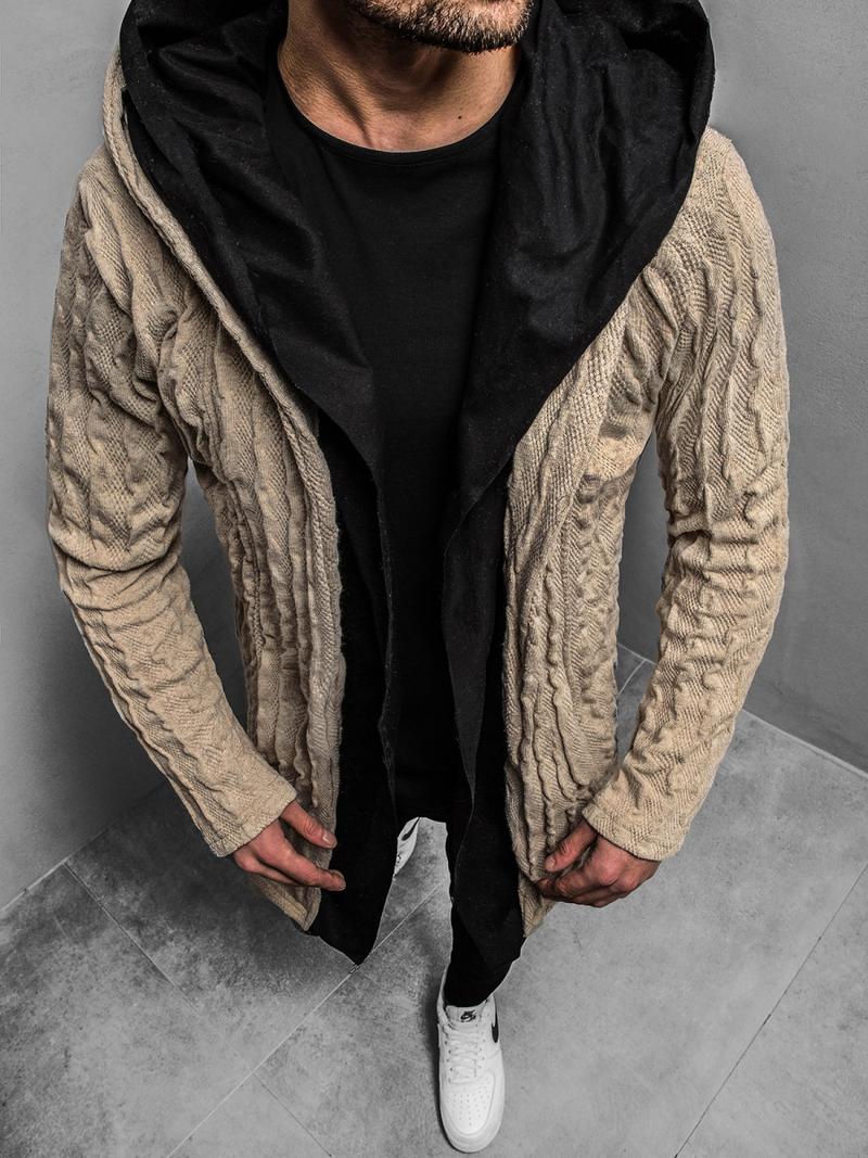 Sudadera de hombre beige OZONEE MACH/2138Z