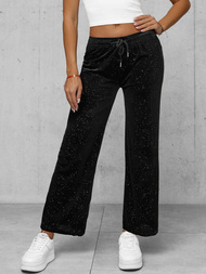 Pantalones velour de mujer negras OZONEE JS/92K519/3