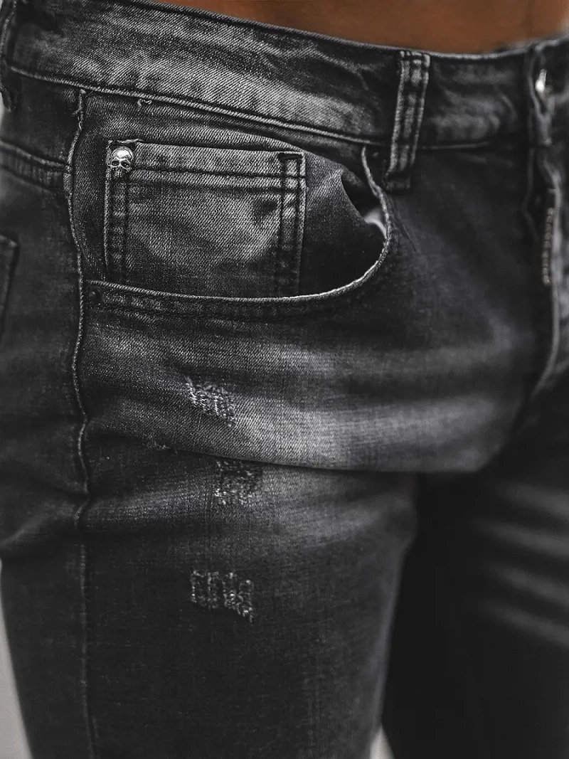 Vaqueros de hombre negras OZONEE NB/MP0126N