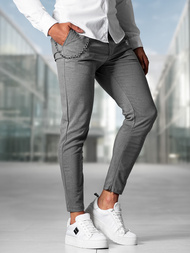 Pantalón chino de hombre gris oscuro OZONEE DJ/3300Z