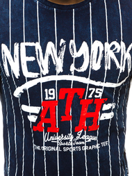 Camiseta de hombre azul marino OZONEE HFM/017Z