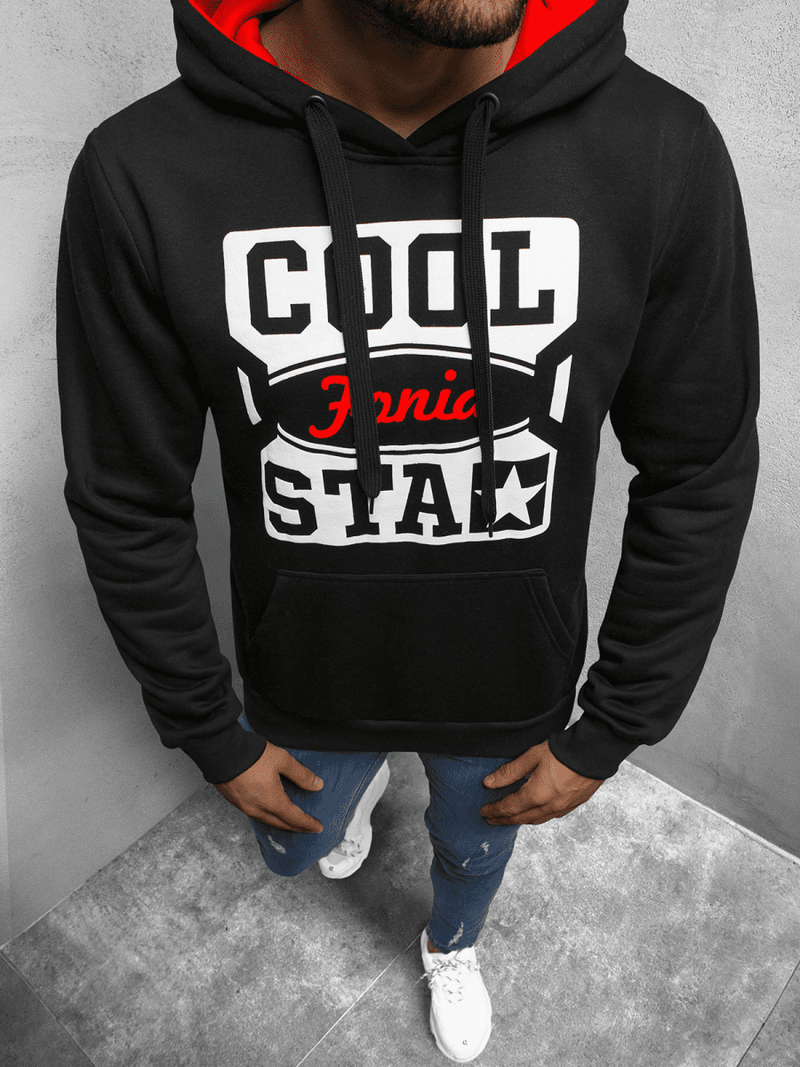 Sudadera de hombre amarillo negra OZONEE JS/Y10027