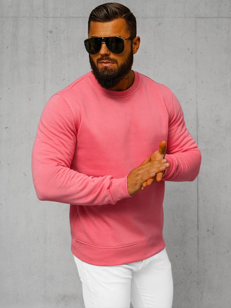 Sudadera de hombre rosa OZONEE JS/2001-10Z