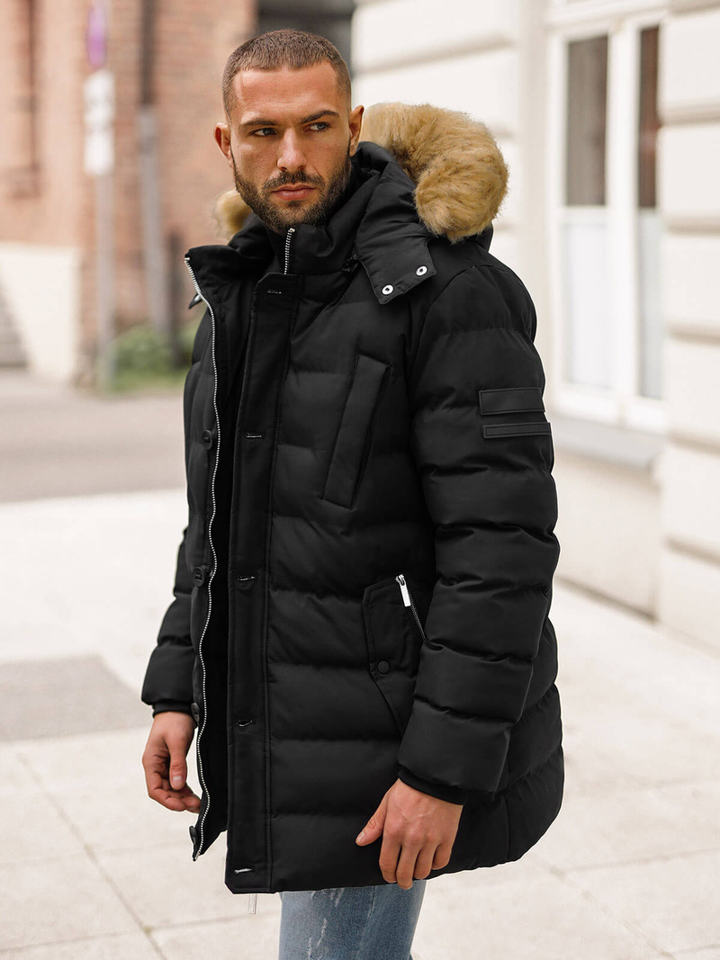 Chaqueta de hombre negra OZONEE JS/5M3122/392Z