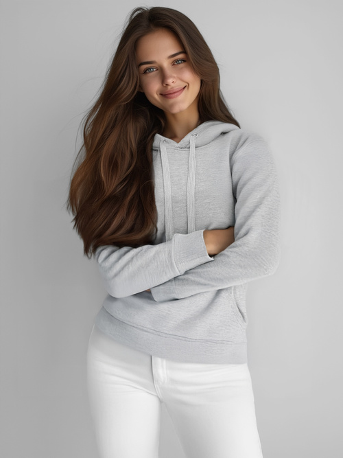 Sudadera de mujer gris OZONEE JS/W02Z