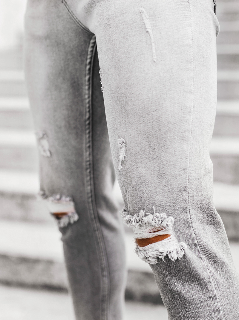 Vaquero de hombre gris OZONEE DP/587