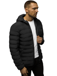 Chaqueta de hombre negra OZONEE JS/SM67Z