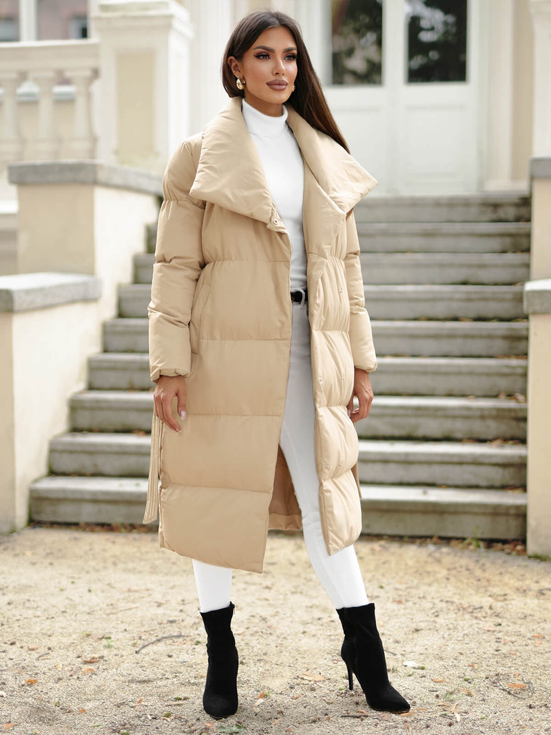 Chaqueta de mujer beige OZONEE JS/M737/62Z