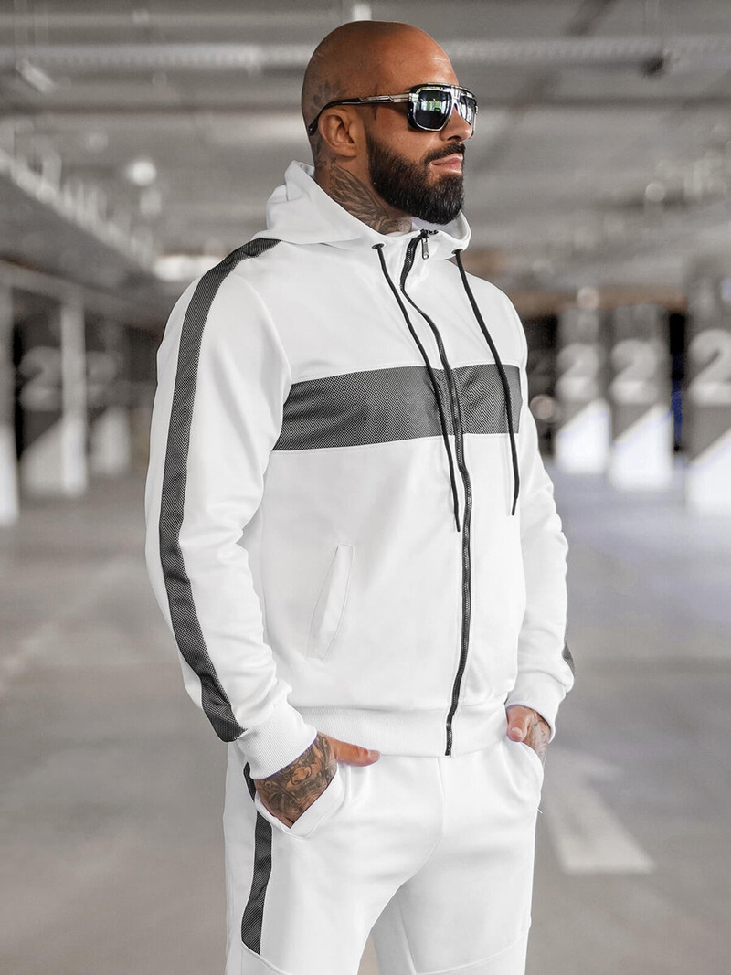 Chándal de hombre blanco OZONEE JS/8C8115/1Z