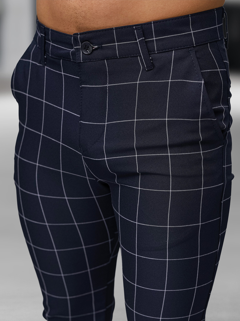 Pantalón chino de hombre azul OZONEE DJ/5505Z
