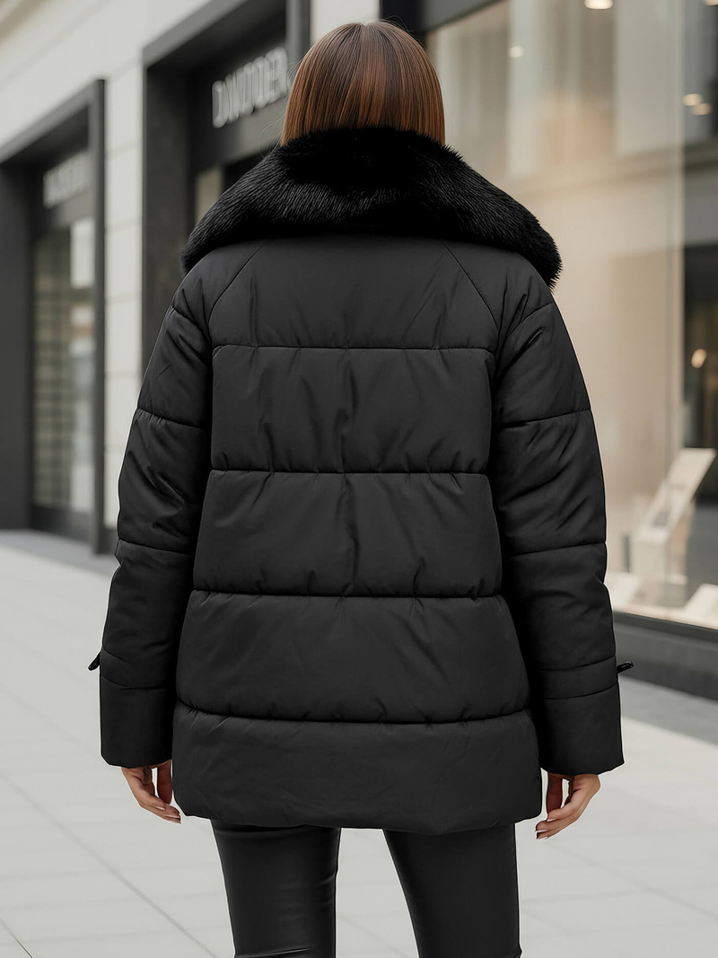 Chaqueta de mujer negra OZONEE JS/16M9185/392Z