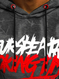 Sudadera de hombre grafito OZONEE JS/DD210Z