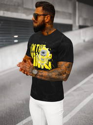 Camiseta de hombre negra OZONEE JS/Y70028