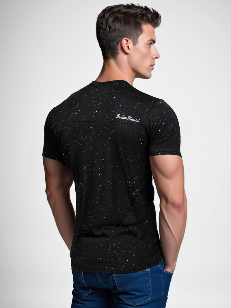 Camiseta de hombre negras OZONEE O/QQ1387Z