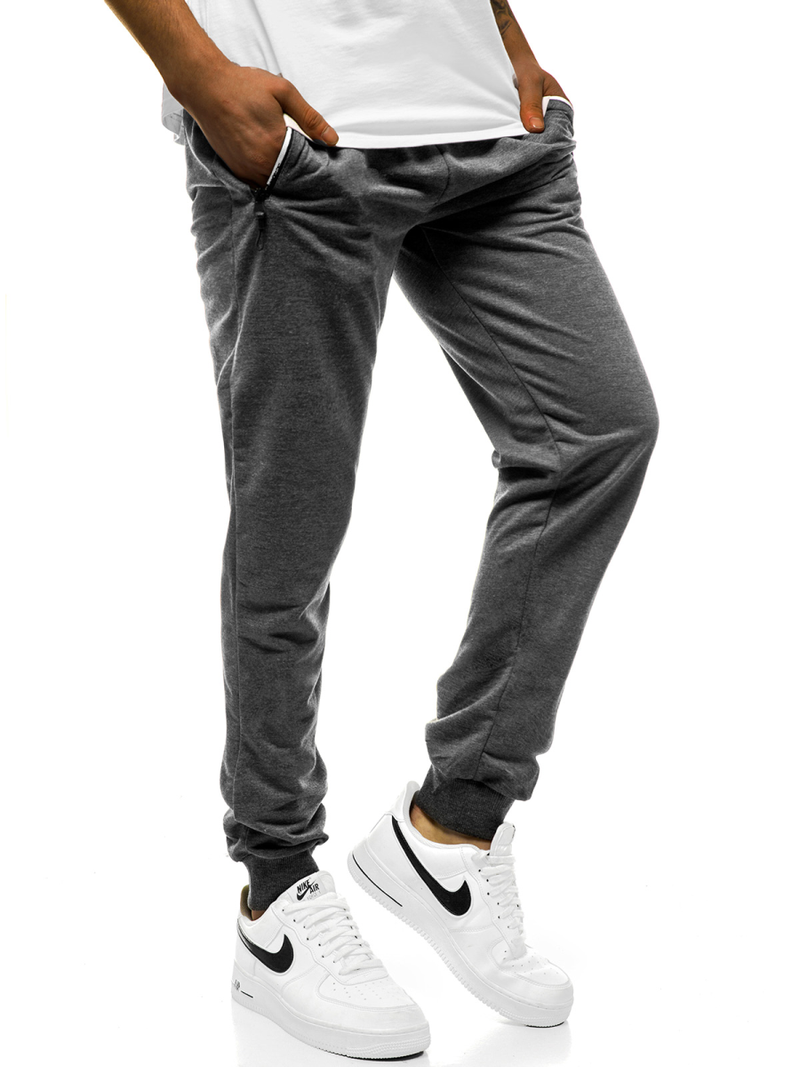 Pantalón de chándal de hombre gris oscuro JS/XW003S