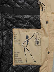 Chaqueta de mujer beige OZONEE O/W377Z