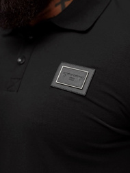 Polo de hombre negro OZONEE NB/MT3124