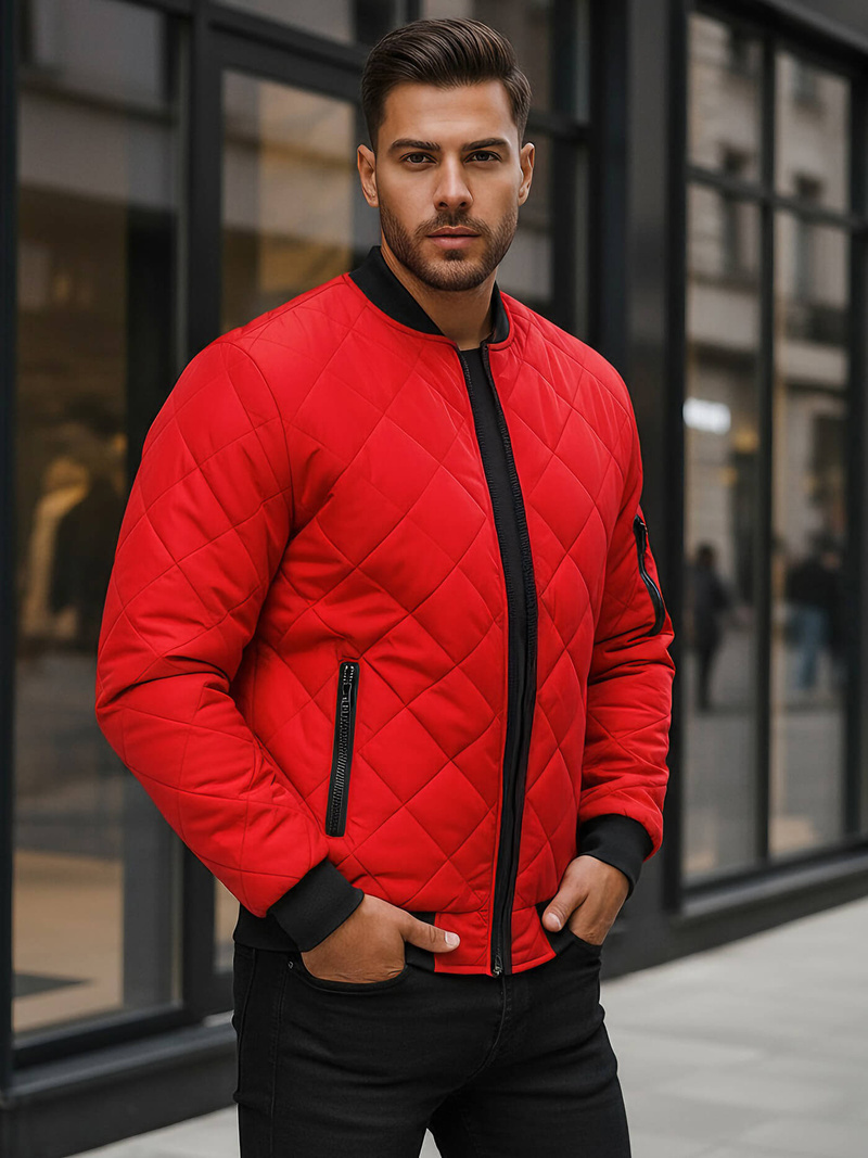 Chaqueta de hombre roja OZONEE JS/MY01Z