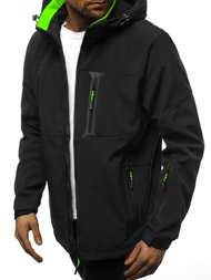Chaqueta de hombre negra-verde OZONEE GE/12262