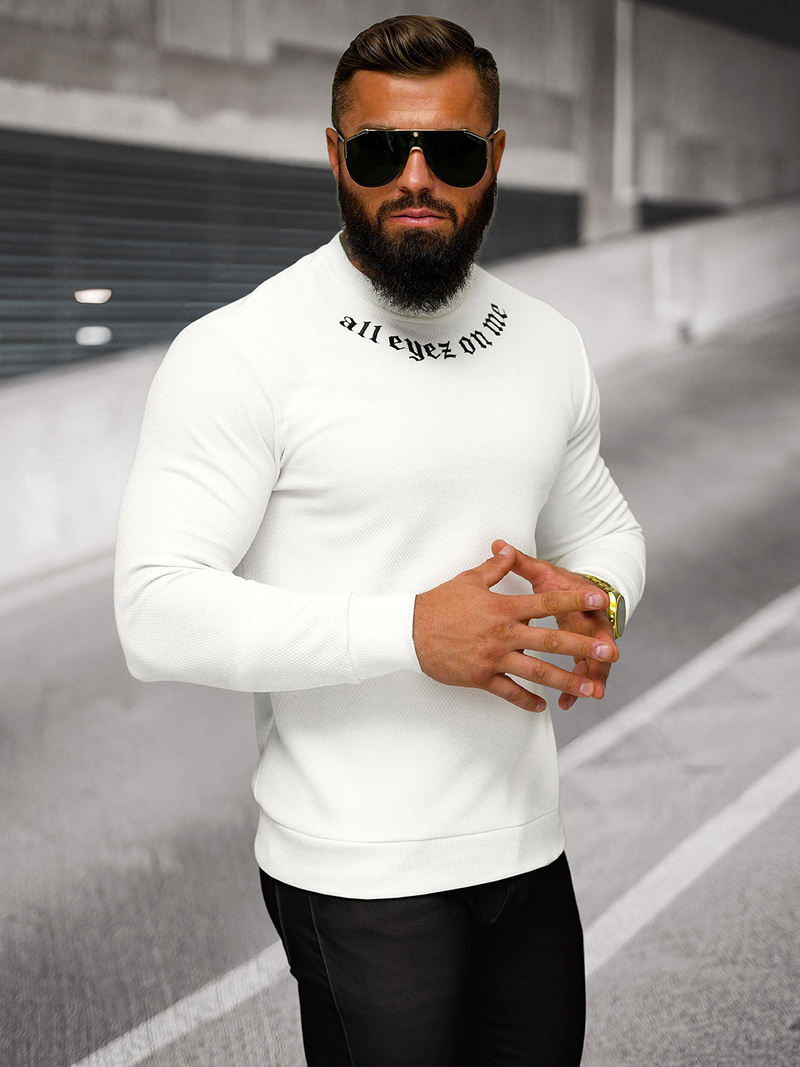 Sudadera de hombre blanca OZONEE O/P2027