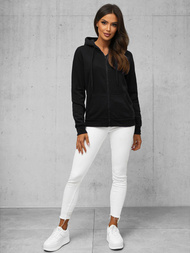Sudadera de mujer negra OZONEE JS/W03Z