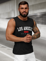 Camiseta sin mangas de hombre negra OZONEE JS/8B1715/3Z