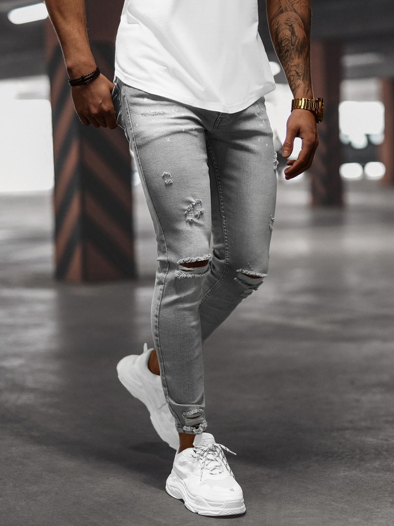 Vaqueros de hombre gris OZONEE O/WE1090