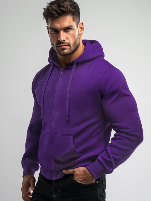 Sudadera de hombre violeta OZONEE JS/2008