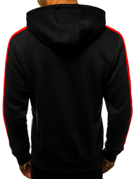 Sudadera de hombre negro-roja OZONEE JS/2015