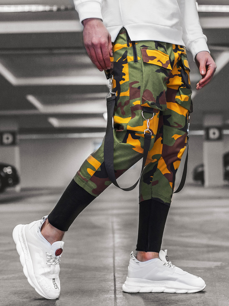 Pantalón jogger de hombre amarillo-caqui OZONEE G/11133