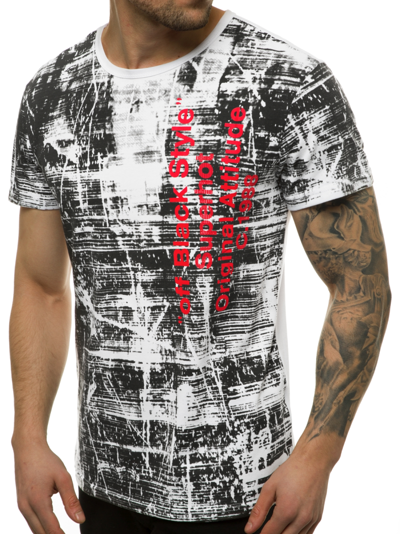 Camiseta de hombre blanca OZONEE JS/SS10920