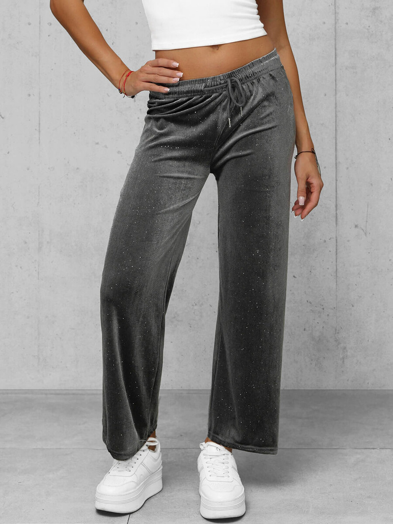 Pantalones velour de mujer grafito OZONEE JS/92K519/10