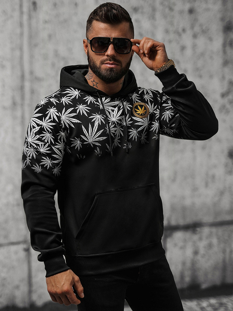 Sudadera de hombre negra OZONEE O/B272