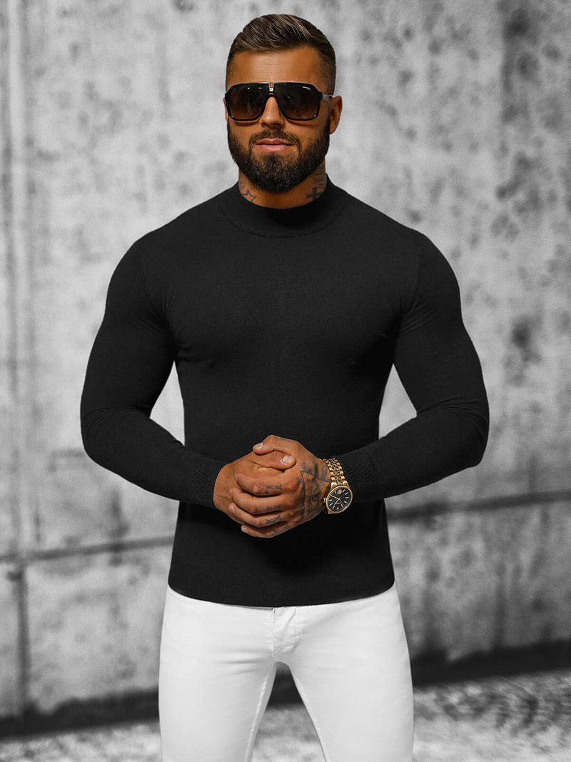 Jersey de hombre negro OZONEE NB/MMB603/4Z