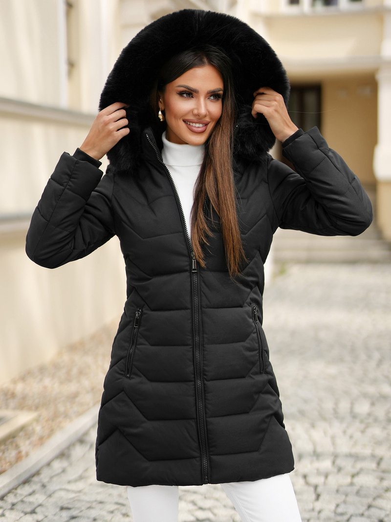 Chaqueta de mujer negra OZONEE JS/16M9121/392Z