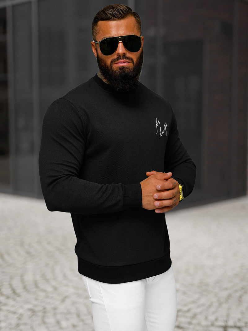 Sudadera de hombre negra OZONEE O/P2031