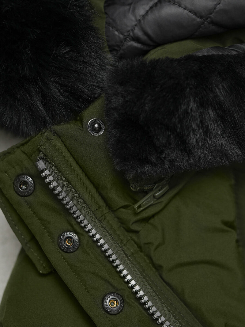 Chaqueta de mujer caqui OZONEE O/W377Z