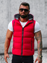 Chaleco de hombre roja OZONEE JS/5M758/270
