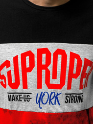 Camiseta de hombre negra OZONEE JS/KS1974Z